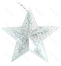 Catena luminosa solare a cascata con luci a luna e stelle 120led 3mtx0.6mt 12 fili 2700K luce calda 8 giochi luce,IP65 esterno