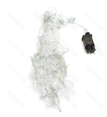 Catena luminosa a basso voltaggio con luci a fiocco di neve,Rgby multicolor 3mtx0.7m, collegabile in serie IP44 da est/int