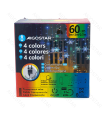 Catena luminosa a basso voltaggio con luci a fiocco di neve,Rgby multicolor 3mtx0.7m, collegabile in serie IP44 da est/int