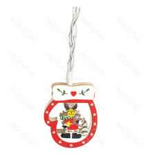 Catena luminosa a batteria 3AA con luci a guanti natalizi in legno 20 led 3mt - luce calda 3000K,IP20 da interno