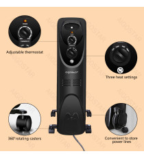 Radiatore elettrico 13 elementi 2500W,Potenza e temperatura regolabili, Versione Deluxe - Termoradiatore ad olio 13elementi Radiatore elettrico 13 elementi 2500W,Potenza e temperatura regolabili, Versione Deluxe - Termoradiatore ad olio 13elementi