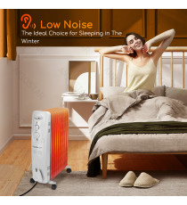 Radiatore elettrico 11 elementi 2300W bianco,Potenza e temperatura regolabili, Versione Deluxe - Termoradiatore ad olio Radiatore elettrico 11 elementi 2300W bianco,Potenza e temperatura regolabili, Versione Deluxe - Termoradiatore ad olio