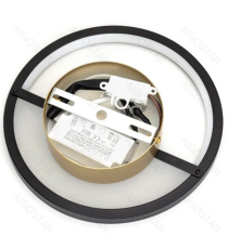 Applique led in alluminio trafilato nero 13.5W 1700lm 2700K luce calda misura L230xW55xH230mm da interno, design elegante