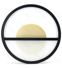 Applique led in alluminio trafilato nero 13.5W 1700lm 2700K luce calda misura L230xW55xH230mm da interno, design elegante