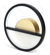 Applique led in alluminio trafilato nero 13.5W 1700lm 6500K luce fredda misura L230xW55xH230mm da interno, design elegante