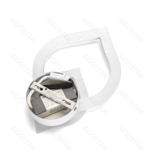 Applique led in ferro e acrilico bianco 20W 2700lm 2700K luce calda misura L200xW310xH60mm da interno, design elegante