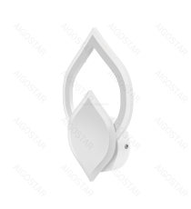 Applique led in ferro e acrilico bianco 20W 2700lm 2700K luce calda misura L200xW310xH60mm da interno, design elegante