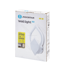 Applique led in ferro e acrilico bianco 20W 2700lm 2700K luce calda misura L200xW310xH60mm da interno, design elegante