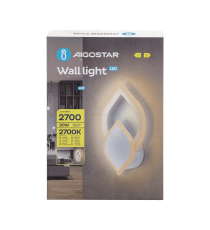 Applique led in ferro e acrilico bianco 20W 2700lm 2700K luce calda misura L200xW310xH60mm da interno, design elegante