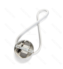 Applique led in ferro e silicone bianco 20W 2700lm 2700K luce calda misura L160xW400xH65mm da interno, design elegante