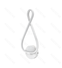 Applique led in ferro e silicone bianco 20W 3000lm 6500K luce calda misura L160xW400xH65mm da interno, design elegante