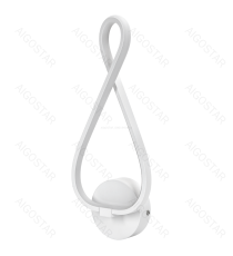 Applique led in ferro e silicone bianco 20W 3000lm 6500K luce calda misura L160xW400xH65mm da interno, design elegante