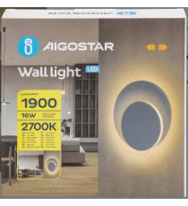 Applique led in ferro e acrilico bianco 16W 1900lm 2700K luce calda misura L200xW200xH60mm da interno, design elegante