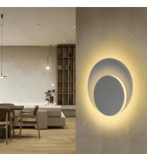 Applique led in ferro e acrilico bianco 16W 1900lm 2700K luce calda misura L200xW200xH60mm da interno, design elegante