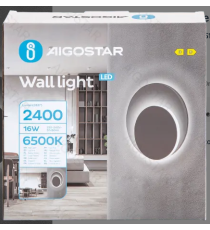 Applique led in ferro e acrilico bianco 16W 2400lm 2700K luce calda misura L200xW200xH60mm da interno, design elegante