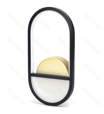 Applique led in alluminio trafilato nero 13.5W 1700lm 6500K luce fredda misura L160xW55xH318mm da interno, design elegante