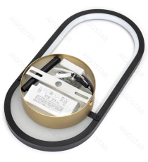 Applique led in alluminio trafilato nero 13.5W 1700lm 6500K luce fredda misura L160xW55xH318mm da interno, design elegante