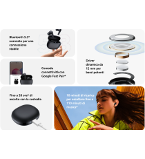 Auricolari Xiaomi Redmi Buds 4 Active black Bluetooth 5.3 True Wireless Stereo (TWS) In-ear Musica e Chiamate Bluetooth Auricolari Xiaomi Redmi Buds 4 Active black Bluetooth 5.3 True Wireless Stereo (TWS) In-ear Musica e Chiamate Bluetooth
