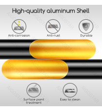 Applique led doppio fascio in alluminio nero E27 max. 60w misura L120xW80xH650mm da interno,stile industriale retro elegante