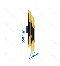 Applique led doppio fascio in alluminio nero E27 max. 60w misura L120xW80xH650mm da interno,stile industriale retro elegante