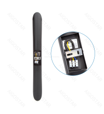 Applique led in alluminio nero E27 max. 60w misura L60xW80xH600mm da interno,stile industriale retro elegante