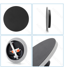 Applique led in metallo nera 12W 1400lumen 3000K luce calda misura D250xH35mm IP20 da interno, design elegante