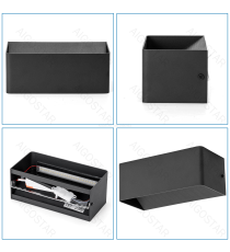 Applique led in metallo nera 12,5W 1450lumen 6500K luce fredda misura L200xW100xH80mm IP20 da interno, design elegante