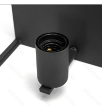 Applique in metallo nero attacco E27 max. 40w misura L22xW18xH22cm da interno Telaio in ferro stile vintage