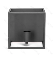 Applique in metallo nero attacco E27 max. 40w misura L22xW18xH22cm da interno Telaio in ferro stile vintage