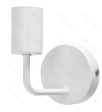 Applique in metallo bianca con attacco E27 max. 40w misura L90xW145xH140mm da interno