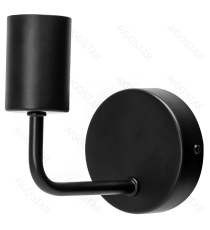 Applique in metallo nera con attacco E27 max. 40w misura L90xW145xH140mm da interno