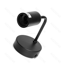 Applique in metallo nera con attacco E27 max. 40w misura L90xW145xH140mm da interno