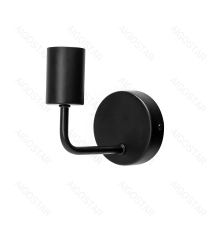 Applique in metallo nera con attacco E27 max. 40w misura L90xW145xH140mm da interno