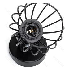 Applique in metallo nera opaco con attacco E27 max. 40w misura 120xH200mm lampada orientabile, da interno