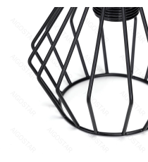 Applique in metallo nera opaco con attacco E27 max. 40w misura L200xW150xH215mm lampada da interno