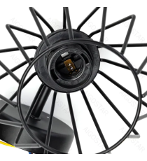 Applique in metallo nera opaco con attacco E27 max. 40w misura L200xW150xH215mm lampada da interno