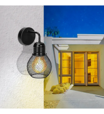 Applique in metallo nera opaco con attacco E27 max. 40w misura L165xW120xH250mm lampada da interno