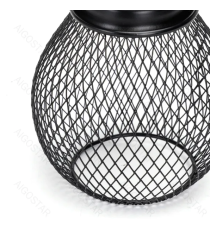 Applique in metallo nera opaco con attacco E27 max. 40w misura L165xW120xH250mm lampada da interno