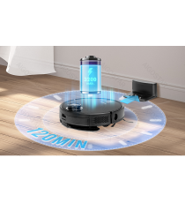 Robot aspirapolvere e lavapavimenti Smart con laser WiFi WB nero 12W, Contenitore polvere da 500 ml,Vaschetta acqua da 280ml
