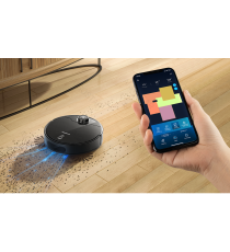 Robot aspirapolvere e lavapavimenti Smart con laser WiFi WB nero 12W, Contenitore polvere da 500 ml,Vaschetta acqua da 280ml