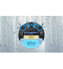 Robot aspirapolvere e lavapavimenti Smart con laser WiFi WB nero 12W, Contenitore polvere da 500 ml,Vaschetta acqua da 280ml