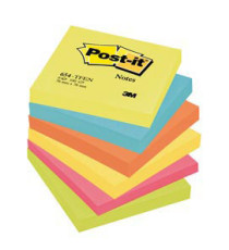 Blocco foglietti Colori Energy - 654-TFEN - 76 x 76 mm - 72 gr - colori assortiti - 100 fogli - Post it® Blocco foglietti Colori Energy - 654-TFEN - 76 x 76 mm - 72 gr - colori assortiti - 100 fogli - Post it®