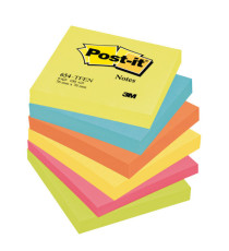Blocco foglietti Colori Energy - 654-TFEN - 76 x 76 mm - 72 gr - colori assortiti - 100 fogli - Post it® Blocco foglietti Colori Energy - 654-TFEN - 76 x 76 mm - 72 gr - colori assortiti - 100 fogli - Post it®