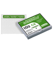 Busta adesiva Speedy Doc - con stampa contiene documenti - C6 (16,5 x 11 cm) - PPL/PE - trasparente - Favorit - conf. Busta adesiva Speedy Doc - con stampa contiene documenti - C6 (16,5 x 11 cm) - PPL/PE - trasparente - Favorit - conf.