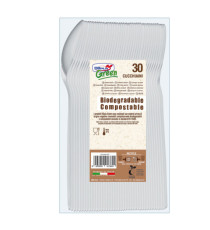 Cucchiaini in Estabio - avorio - Dopla Green -  conf. 30 pezzi