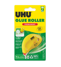 Colla a nastro Dry&Clean Roller - permanente - 6,5 mm x 8,5 m - UHU Colla a nastro Dry&Clean Roller - permanente - 6,5 mm x 8,5 m - UHU