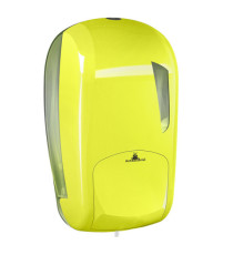 Dispenser per sapone liquido Skin - 232 x 114 x 124 mm - capacità 1 L - giallo fluo - Mar Plast Dispenser per sapone liquido Skin - 232 x 114 x 124 mm - capacità 1 L - giallo fluo - Mar Plast