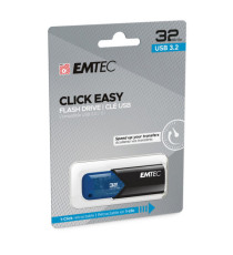 Emtec - Memoria USB B110 USB 3.2 Click&Easy - blu - ECMMD32GB113 - 32 GB Emtec - Memoria USB B110 USB 3.2 Click&Easy - blu - ECMMD32GB113 - 32 GB