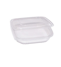 Contenitori in PP - con coperchio incernierato - 21,5 x 21,5 x 3,4 cm - Europack - pack 50 pezzi Contenitori in PP - con coperchio incernierato - 21,5 x 21,5 x 3,4 cm - Europack - pack 50 pezzi