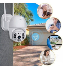 Telecamera smart di videosorveglianza 1920x1080P/2MPx rotante IP65 da esterno, Wi-fi o ethernet,slot memory card, alta qualità Telecamera smart di videosorveglianza 1920x1080P/2MPx rotante IP65 da esterno, Wi-fi o ethernet,slot memory card, alta qualità